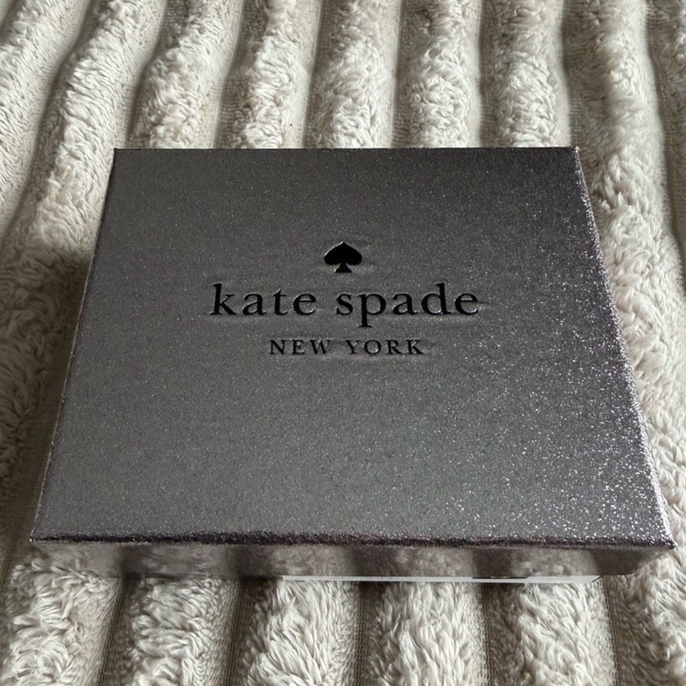kate spade Black Textured Leather Card Holder with Gold Plate - Picture 4 of 4